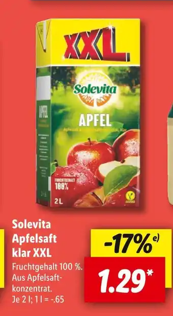 Lidl Solevita apfelsaft Angebot