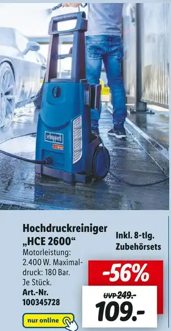 Lidl Scheppach hochdruckreiniger „hce 2600“ Angebot