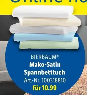 Lidl Bierbaum mako-satin spannbetttuch Angebot