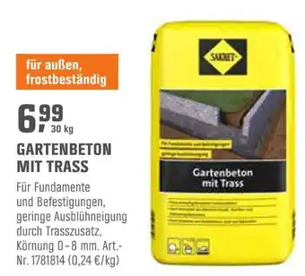 OBI Gartenbeton mit trass Angebot