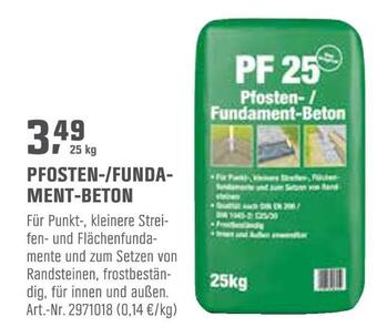 OBI Pfosten-/fundament-beton Angebot