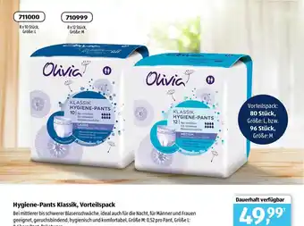 Aldi Süd Olivia Hygiene Pants Klassik, Vorteilspack Angebot
