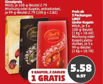 PENNY Preis ab 3 Packungen Lindt Lindor Kugeln Angebot