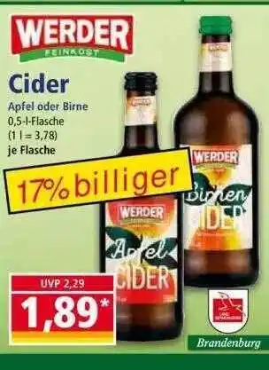 Norma Cider Werder Angebot