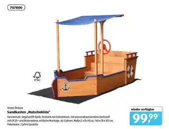 Aldi Süd Home Deluxe Sandkasten „Matschekiste” Angebot