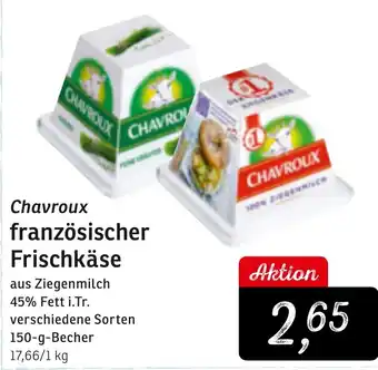 KONSUM Chavroux französischer Frischkäse 150 g Becher Angebot