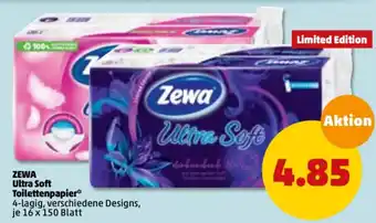 PENNY Zewa Ultra Soft Toiletenpapier 16 x 150 Blatt Angebot
