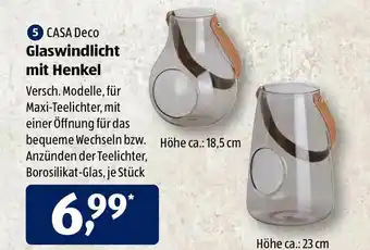 Aldi Süd Casa Deco Glaswindlicht Mit Henkel Angebot