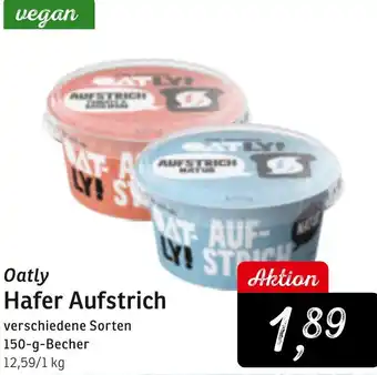 KONSUM Oatly Hafer Aufstrich 150 g Becher Angebot