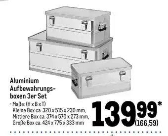 METRO Alu-Aufbewahrungsboxen 3st Angebot