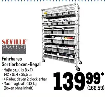 METRO Seville Classics Fahrbares Sortierboxen-Regal Angebot