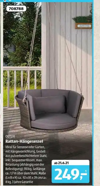 Aldi Süd Outliv Rattan Hängesessel Angebot