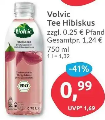 Budni Volvic Tee Hibiskus 750 ml Angebot