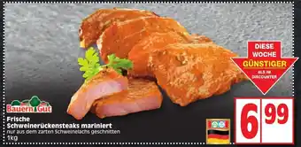 Edeka Bauern Gut Frische Schweineruckensteaks mariniert 1kg Angebot