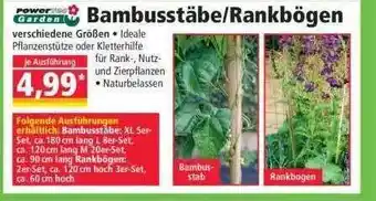 Norma Bambusstäbe Rankbögen Powertec Garden Angebot