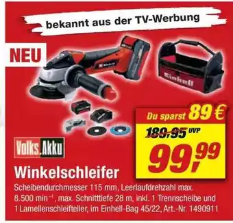 toom Baumarkt Winkelschleifer Angebot