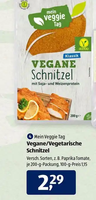 Aldi Süd Mein Veggie Tag Vegane Oder Vegetarische Schnitzel 200g Angebot