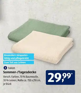 Aldi Süd Tukan Sommer Oder Tagesdecke Angebot