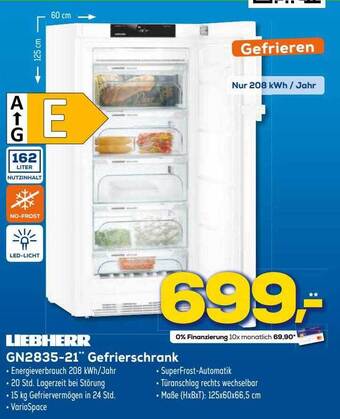 Euronics XXL Liebherr Gn2835-21 Gefrierschrank Angebot