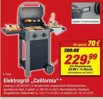 toom Baumarkt Elektrogrill „california” Angebot