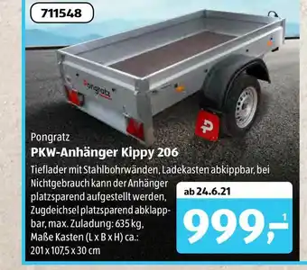 Aldi Süd Pongratz Pkw-anhänger Kippy 206 Angebot