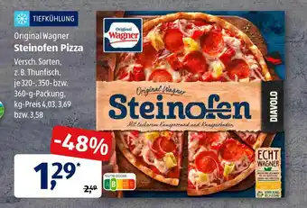 Aldi Süd Original Wagner Steinofen Pizza 360g Angebot