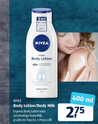 Aldi Süd Nivea Body Lotion Oder Body Milk 400ml Angebot