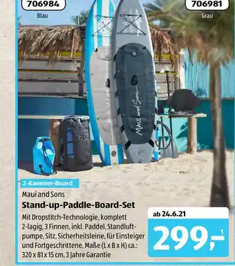 Aldi Süd Maui And Sons Stand-up Paddle Board Set Angebot