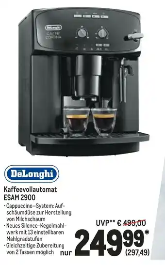 METRO DēLonghi Kaffeevollautomat ESAM 2900 Angebot