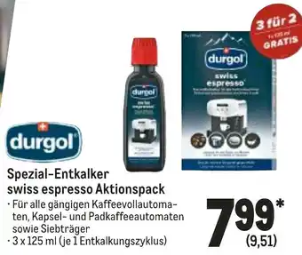 METRO durgol Spezial Entkalker swiss espresso Aktionspack Angebot