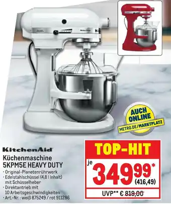 METRO KitchenAid Küchenmaschine 5KPM5E Heavy Duty Angebot