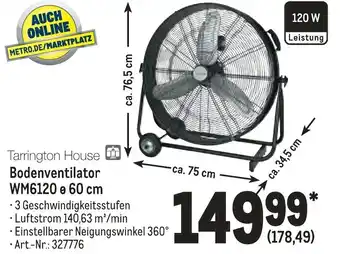 METRO Tarrington House Bodenventilator WM6120 ø 60 cm Angebot