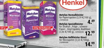 ROLLER Metylan Normalkleister, Spezialkleister oder Rollkleister Direct Angebot