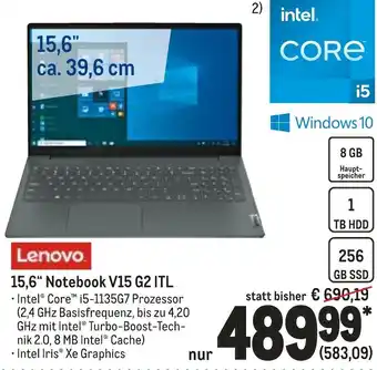 METRO Lenovo 15,6" Notebook V15 G2 ITL Angebot