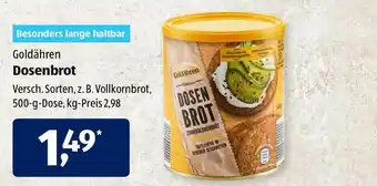 Aldi Süd Goldähren Dosenbrot 500g Angebot