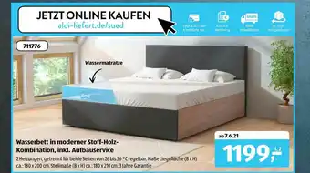 Aldi Süd Wasserbett In Moderner Stoff Holz Kombination, Inkl. Aufbauservice Angebot