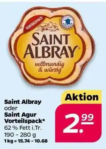 NETTO Saint Albray Oder Saint Agur Vorteilspack Angebot