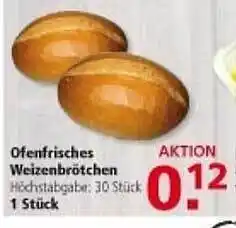 Multi Markt Ofenfrisches Weizenbrötchen Angebot