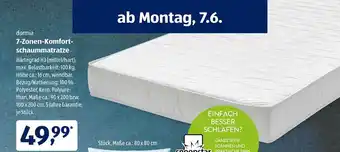 Aldi Süd Dormia 7 Zonen Komfortschaummatratze Angebot