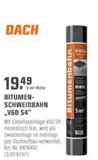 OBI Bitumenschweißbahn V60 S4 Dach Angebot