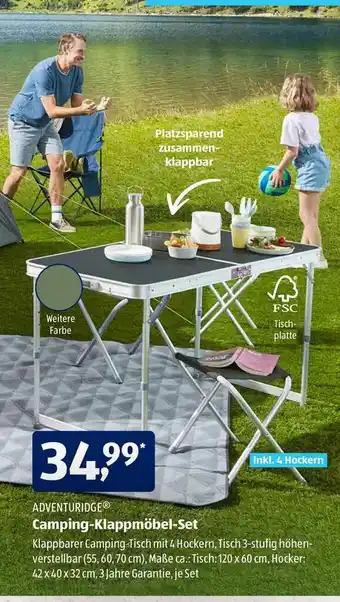 Aldi Süd Adventuridge Camping Klappmöbel Set Angebot