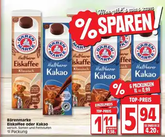 Edeka Barenmarke Eiskaffee o. Kakao 1L Angebot