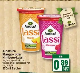 Edeka Alnatura Mango- o. Himbeer-Lassi 230ml Angebot