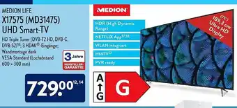 Aldi Nord Medion Life X177575 (MD31475) Uhd Smart Tv Angebot