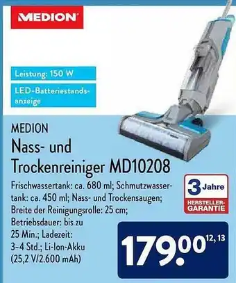 Aldi Nord Medion Nass Und Trockenreiniger MD10208 Angebot