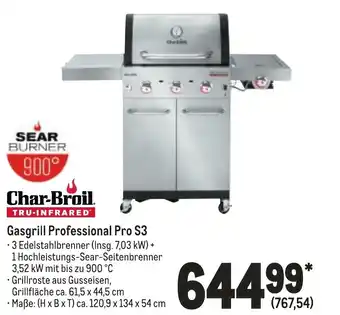 METRO Char-Broil Gasgrill Professional Pro S3 Angebot