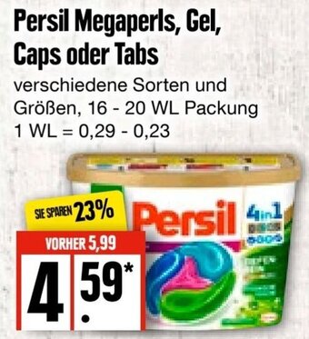 Edeka Frischemarkt Persil Megaperls, Gel, Caps oder Tabs 16-20 WL Packung Angebot