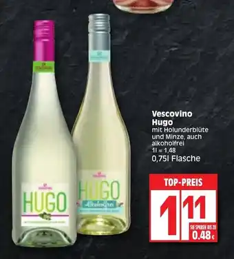 Edeka Vescovino Hugo 750ml Angebot