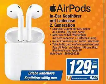 HEM Expert AirPods In-ear Kopfhörer Mit Ladecase 2. Generation Angebot