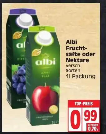 Edeka Albi Saft o. Nektar 1L Angebot